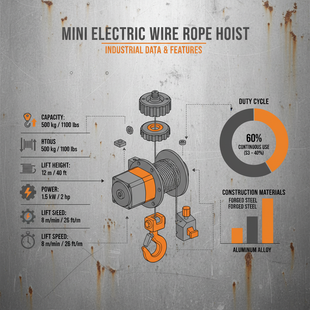 mini electric wire rope hoist