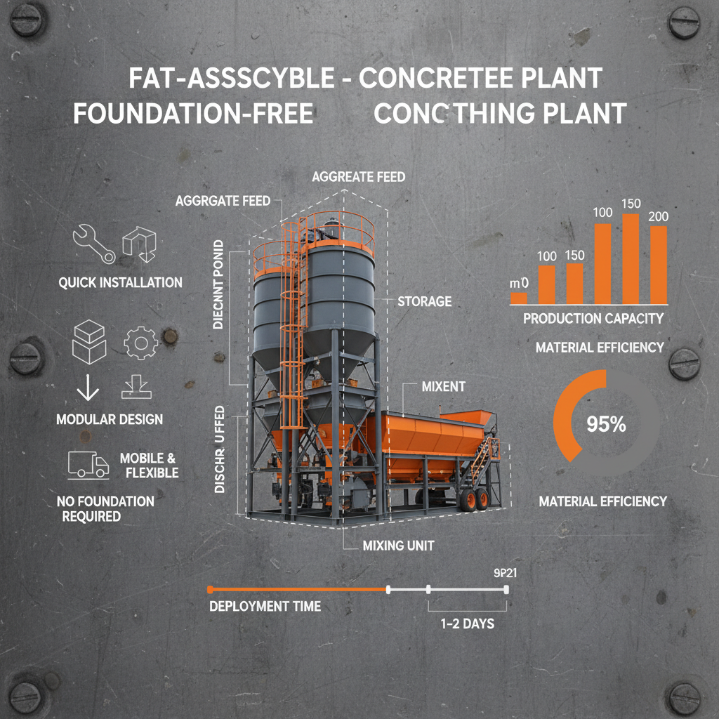 fast-assemble foundation-free concrete plant
