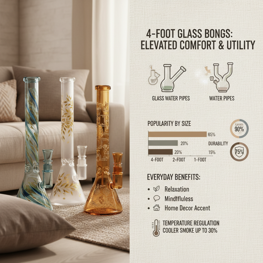 Premium 4 foot glass bongs for Maximum Filtration and Cooling