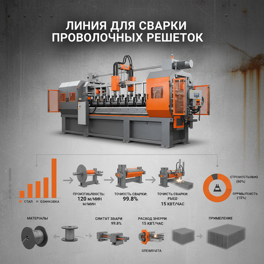 Линия для сварки проволочных решеток