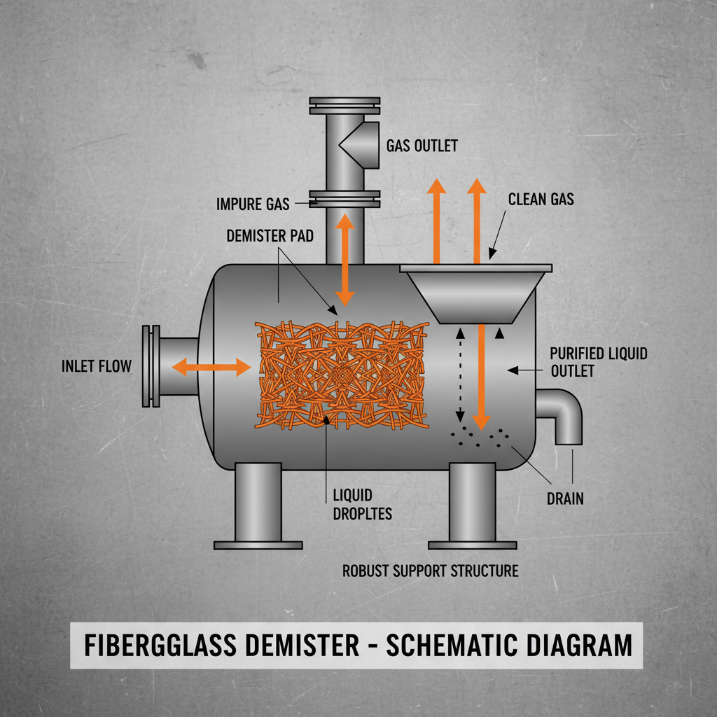 Industrial Fiberglass Demister for Efficient Gas Liquid Separation