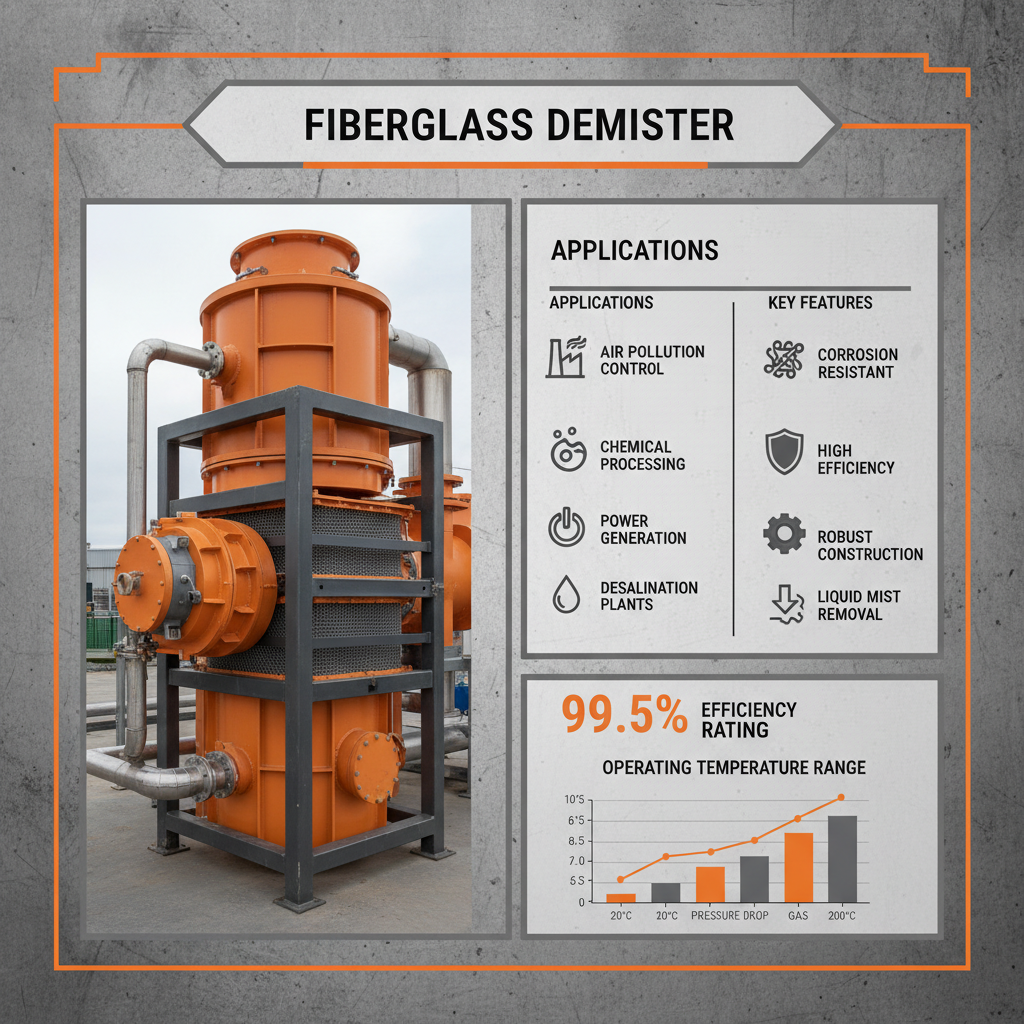 Industrial Fiberglass Demister for Efficient Gas Liquid Separation