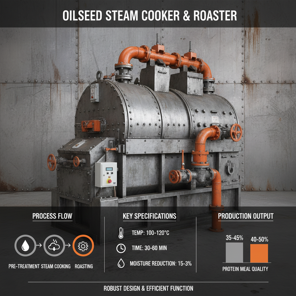 Industrial Oilseed Steam Cooker Roaster for High Oil Yield