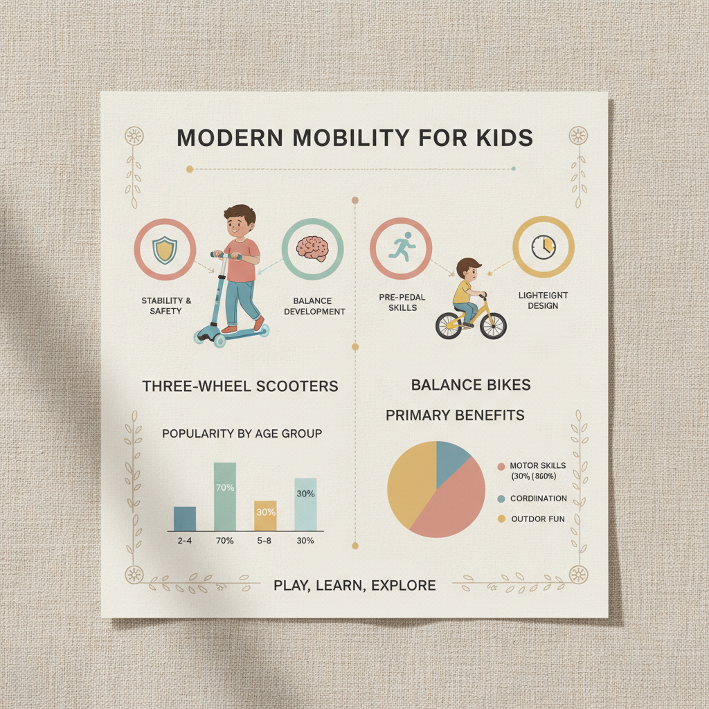 Safe and Innovative Three Wheel Scooter Motorcycle for Children