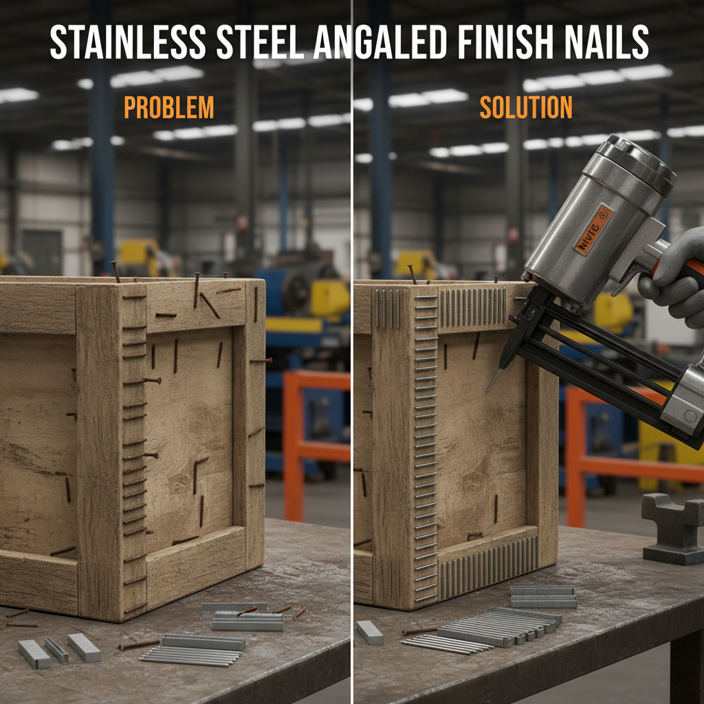 High Quality Stainless Steel Angled Finish Nails for Carpentry