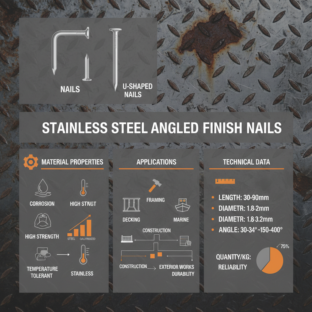 High Quality Stainless Steel Angled Finish Nails for Carpentry
