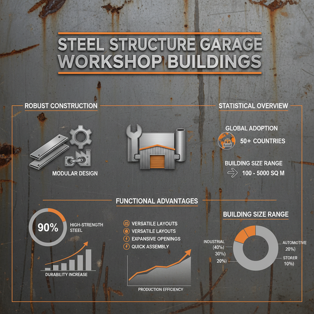 Modern Steel Frame Garage Workshop Buildings for Industrial Use