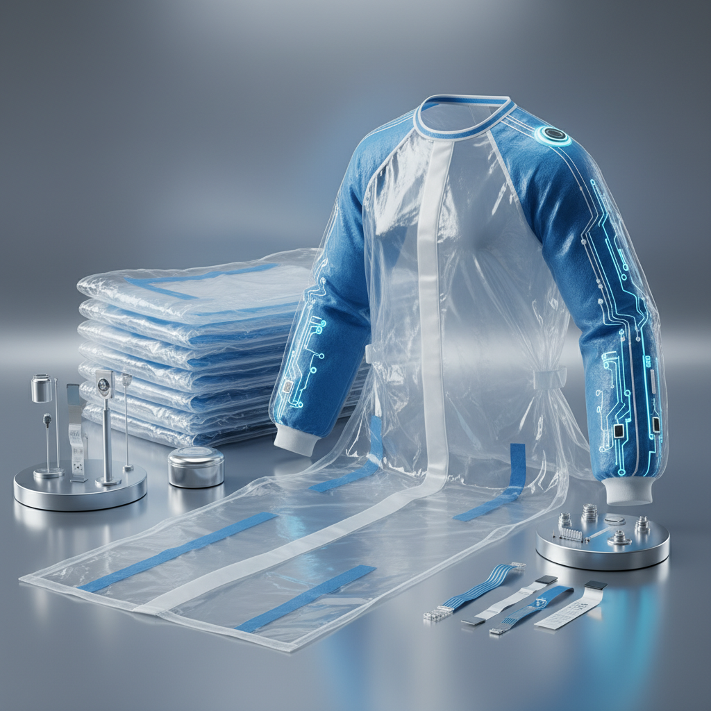 High Quality Disposable Plastic Gowns with Sleeves for Healthcare