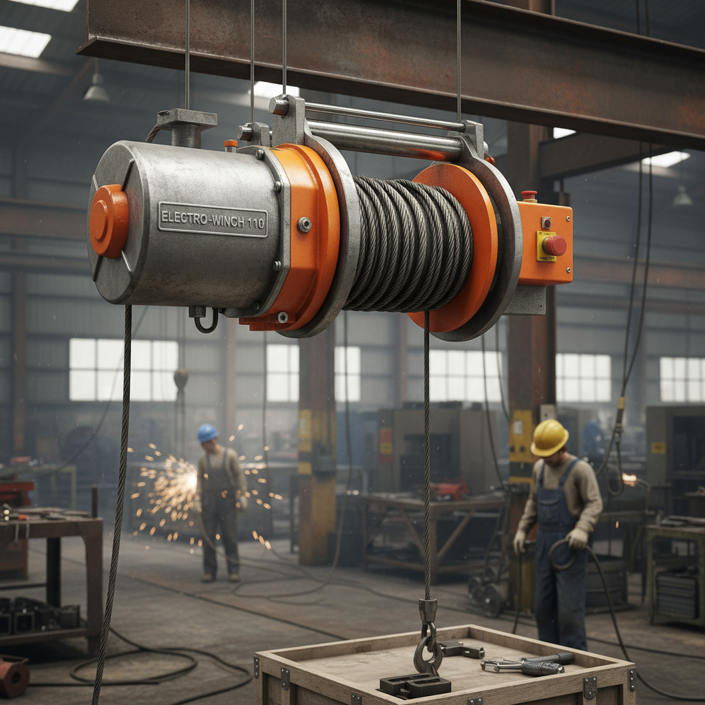 Industrial 110 electric winch for Precision Lifting and Pulling