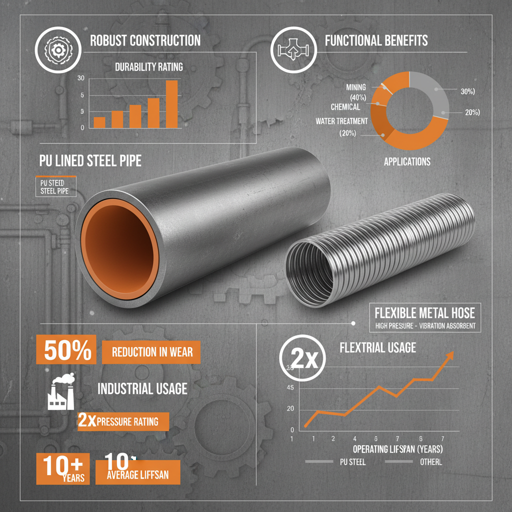 High Performance PU Lined Steel Pipe for Industrial Fluid Transport