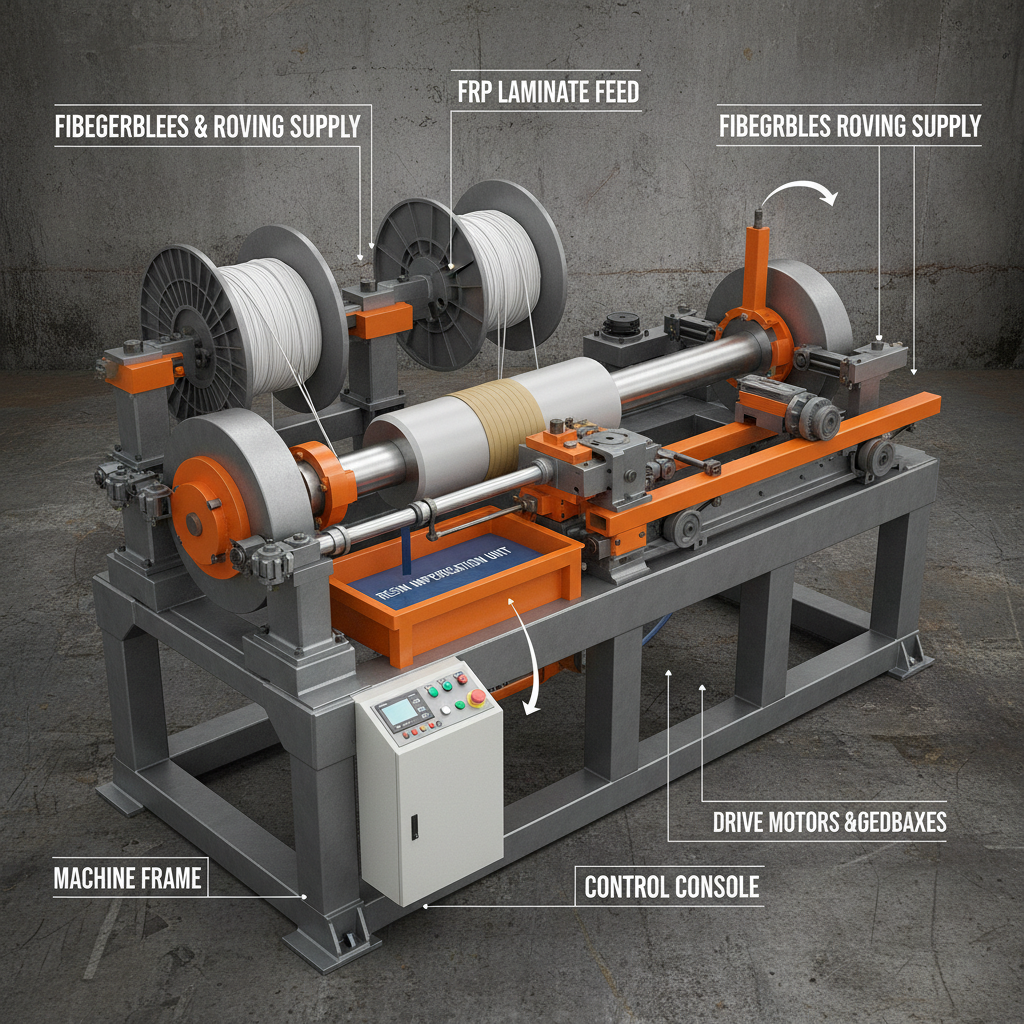 Advanced Industrial Pipe Winding Machine for FRP GRP Production