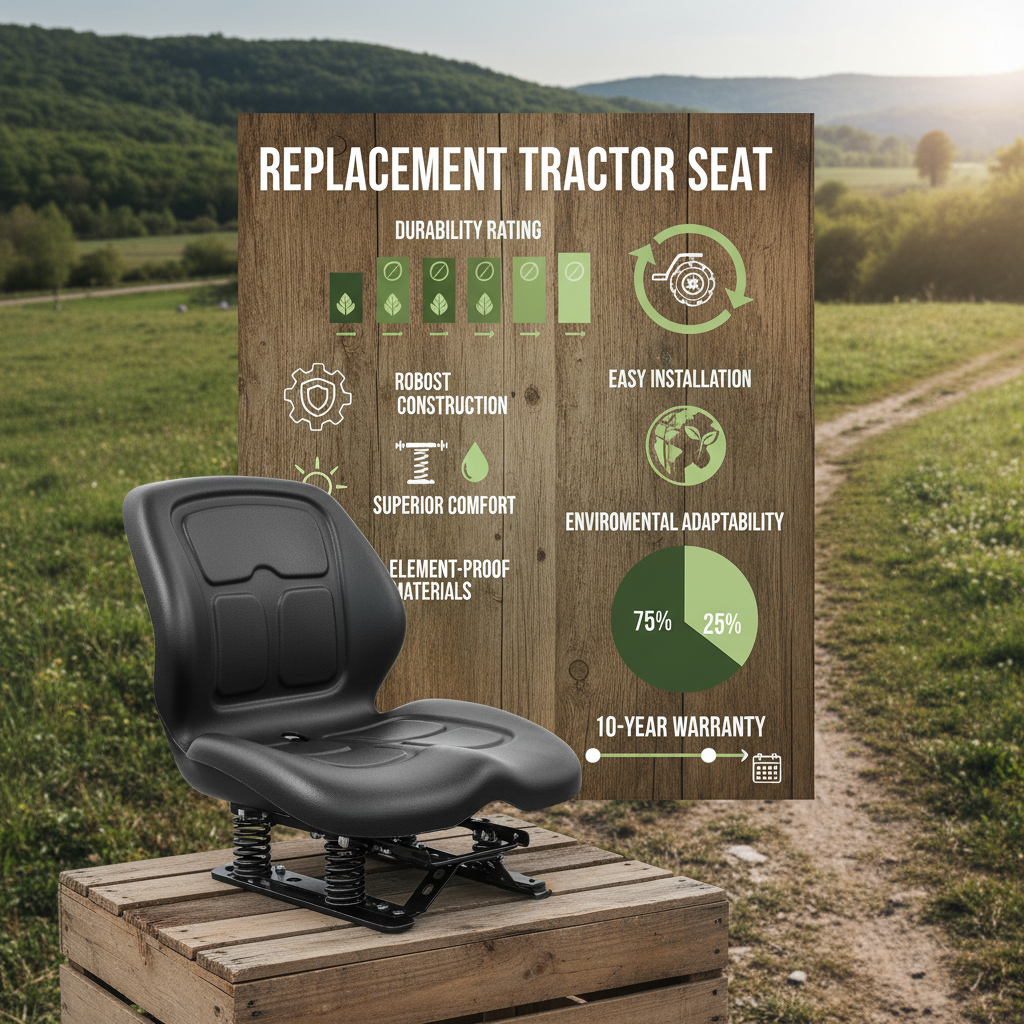 High Quality Replacement Tractor Seat for Operator Health and Efficiency