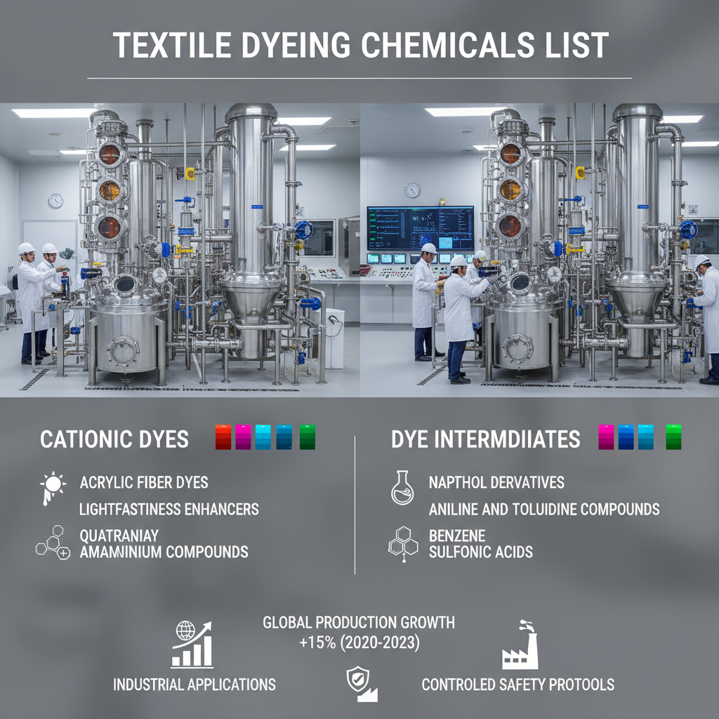 Professional Textile Dyeing Chemicals List for Industrial Fabrics