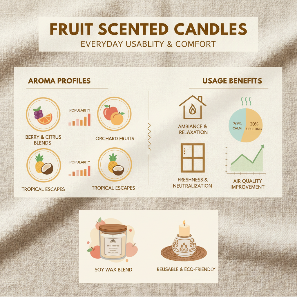 Premium Fruit Scented Candles for Home Wellness and Freshness