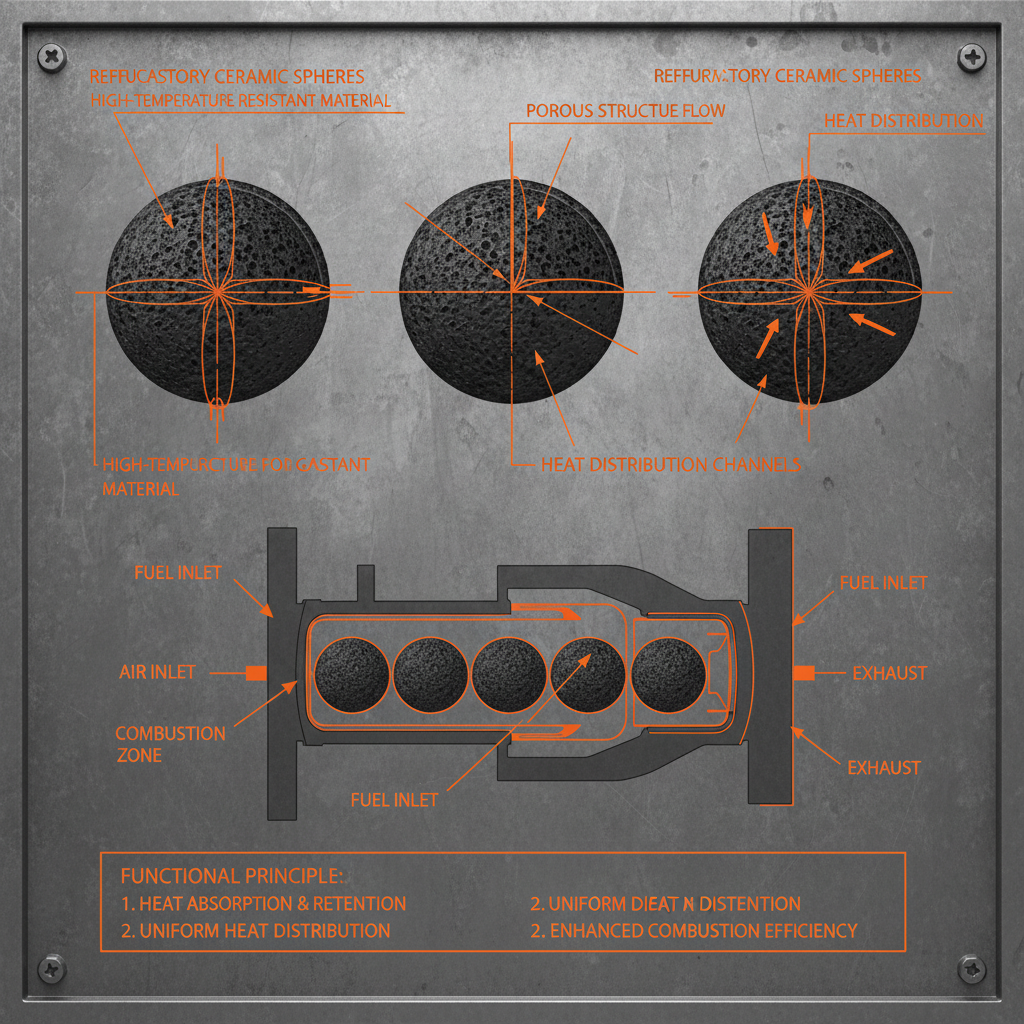 Industrial Grade ceramic fire balls black for Catalyst Support