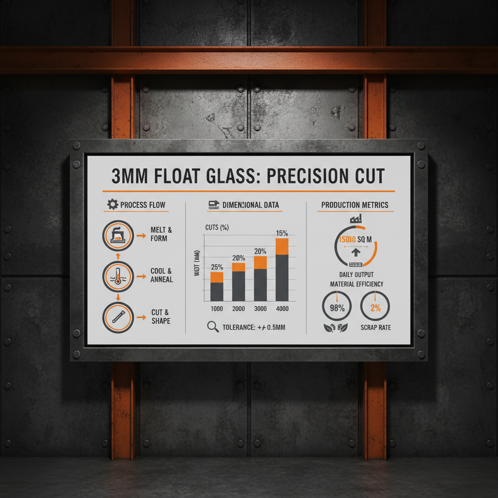 Premium 3mm float glass cut to size for architectural design