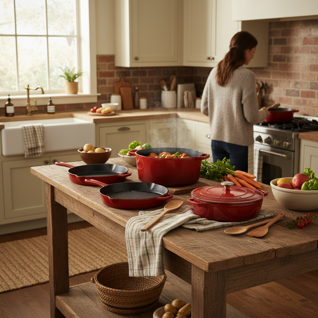 Professional parini cast iron cookware set for Durable Cooking