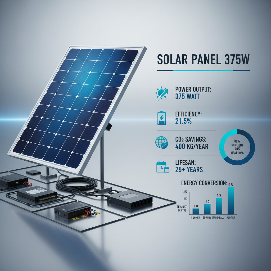 375w solar panel