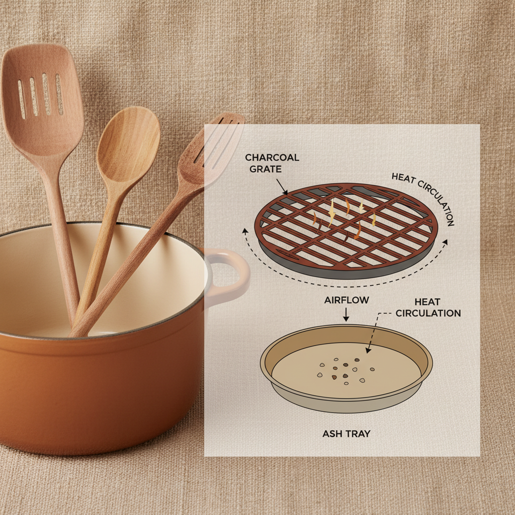 bbq charcoal grate and ash tray