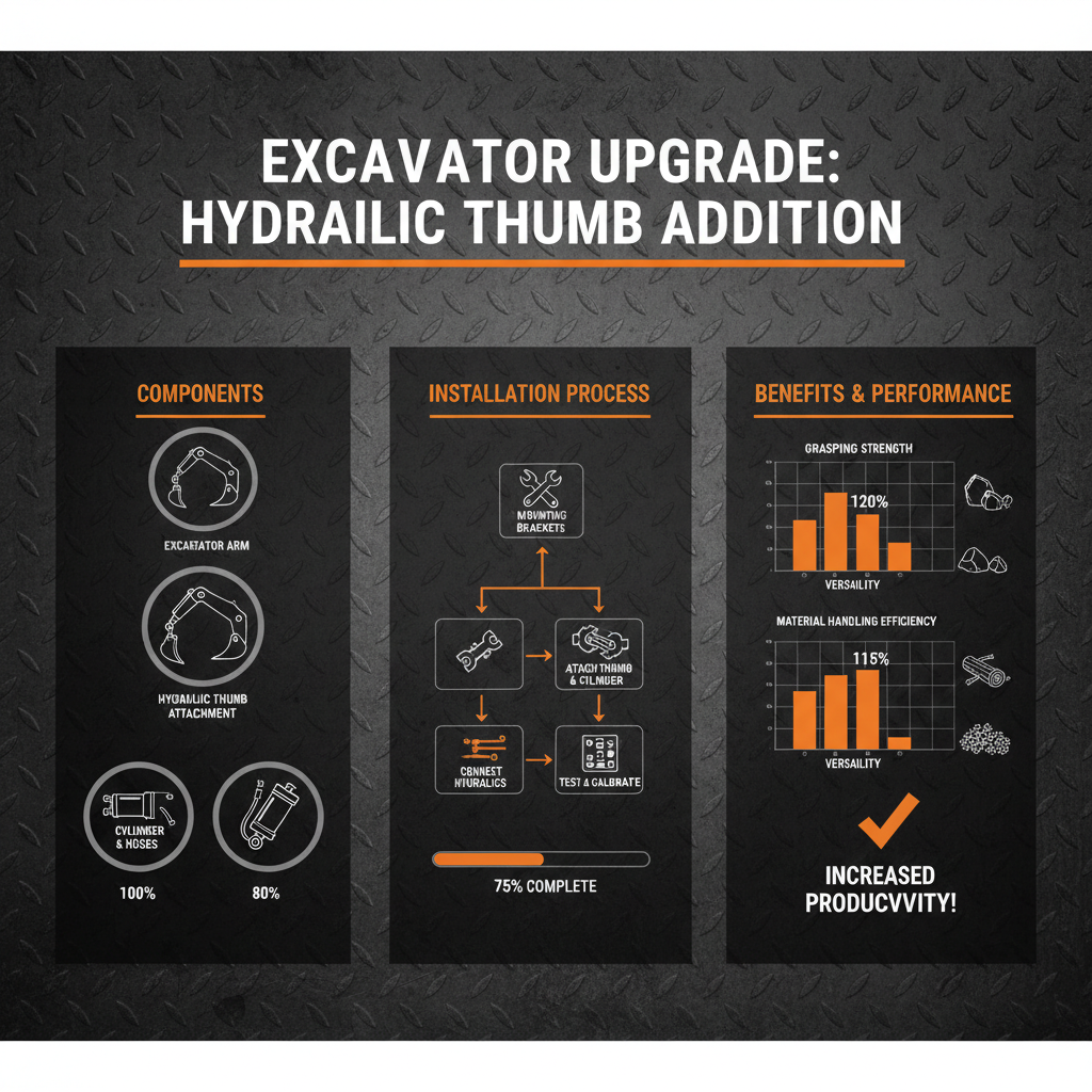 adding hydraulic thumb to excavator