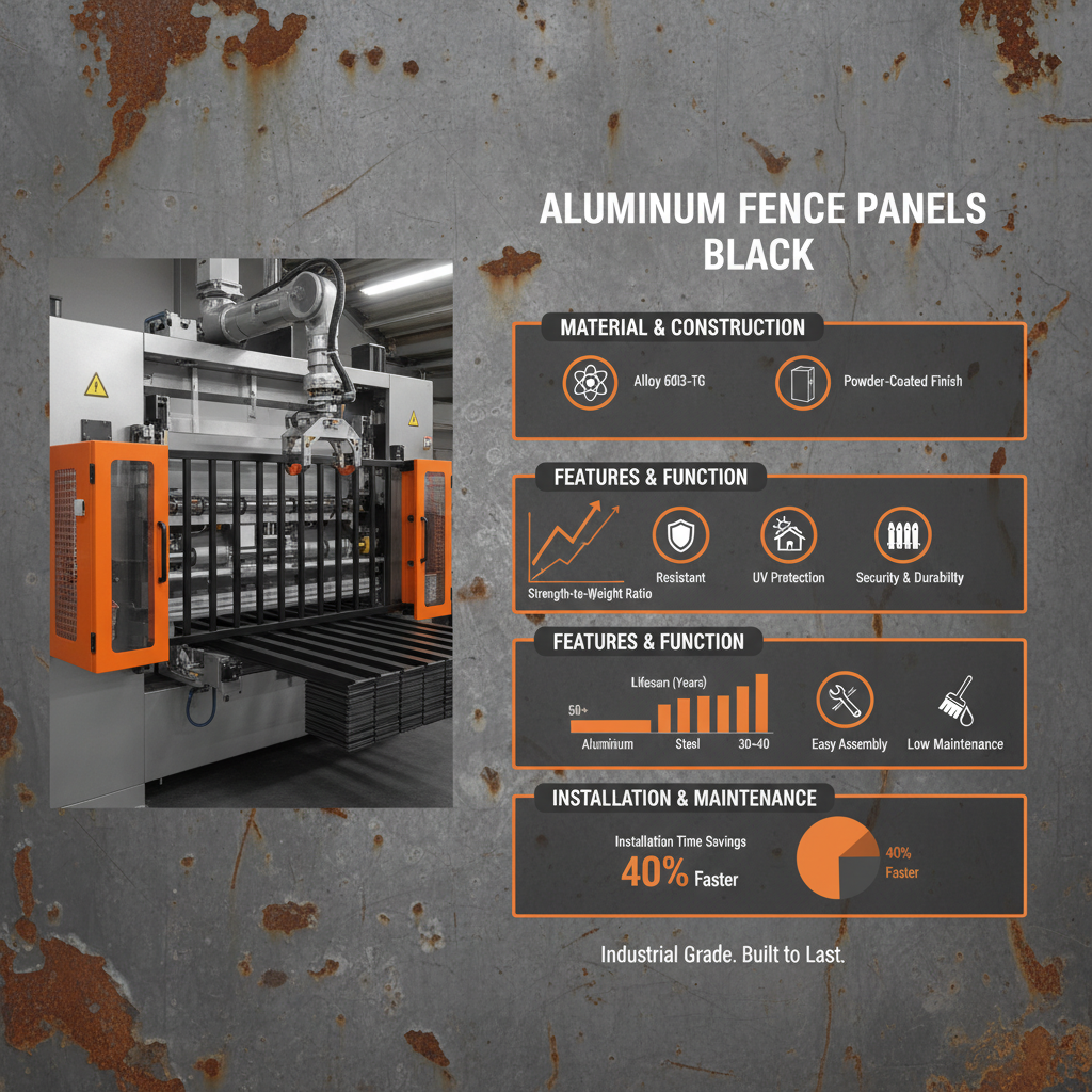 Aluminum Fence Panels Black