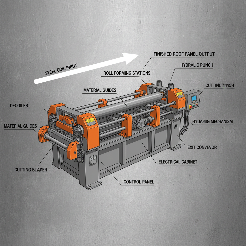 roof panel roll forming machine