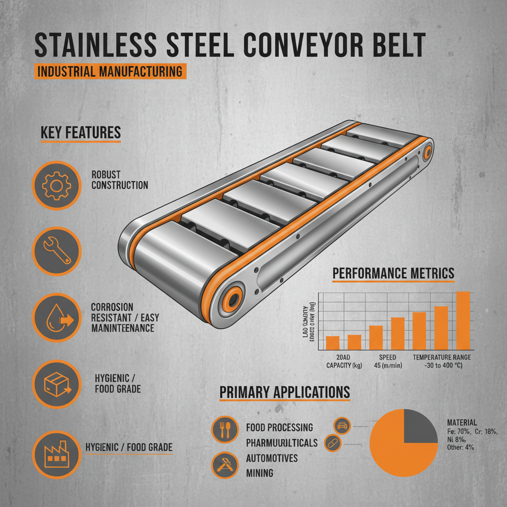 Stainless steel conveyor belt