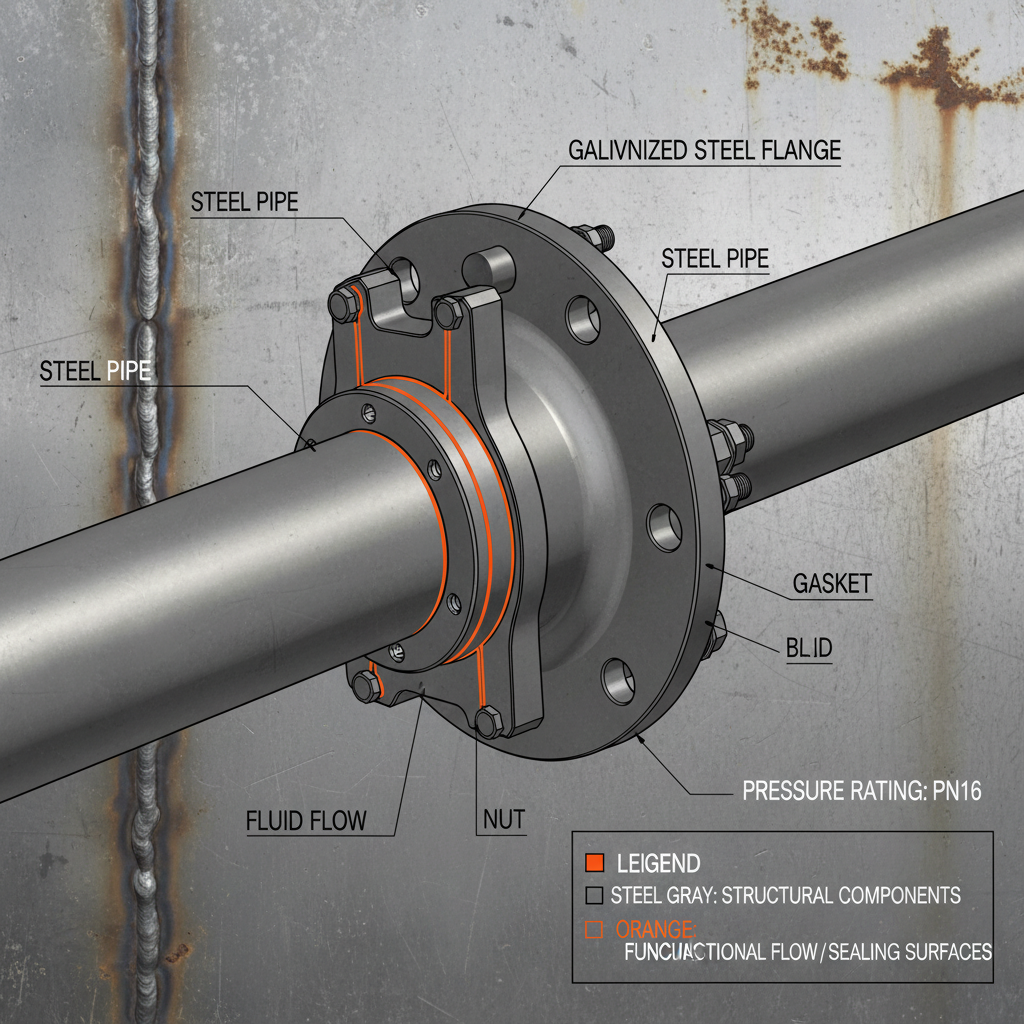 Industrial Galvanized Flange for Corrosion Protection and Stability