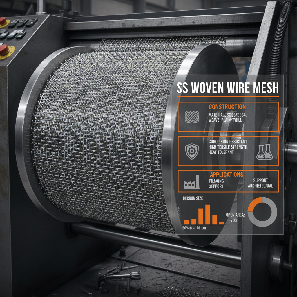 High Performance Industrial ss woven wire mesh for Filtration