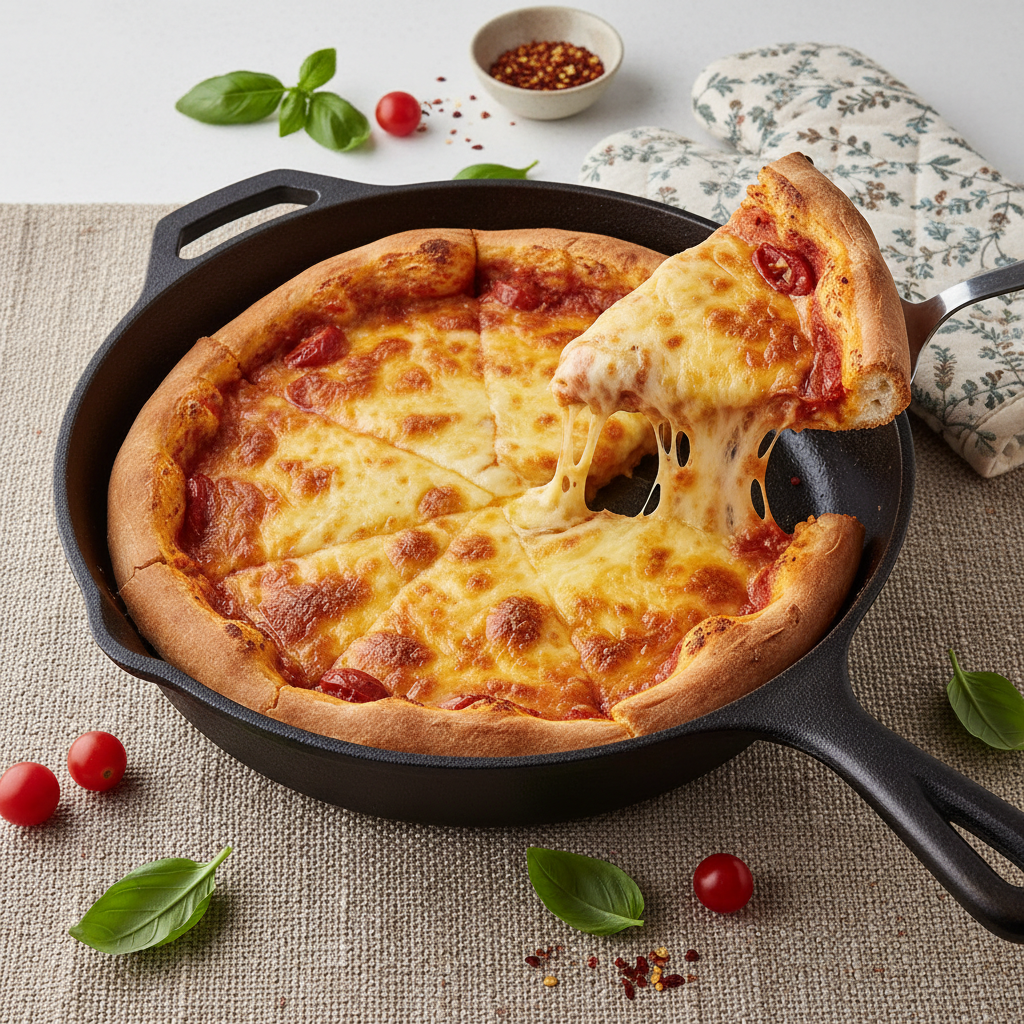 Professional Pan Pizza Skillet for Restaurant Quality Crust