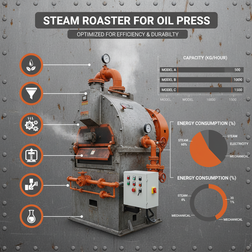 High Efficiency Steam Roaster for Oil Press and Seed Pretreatment