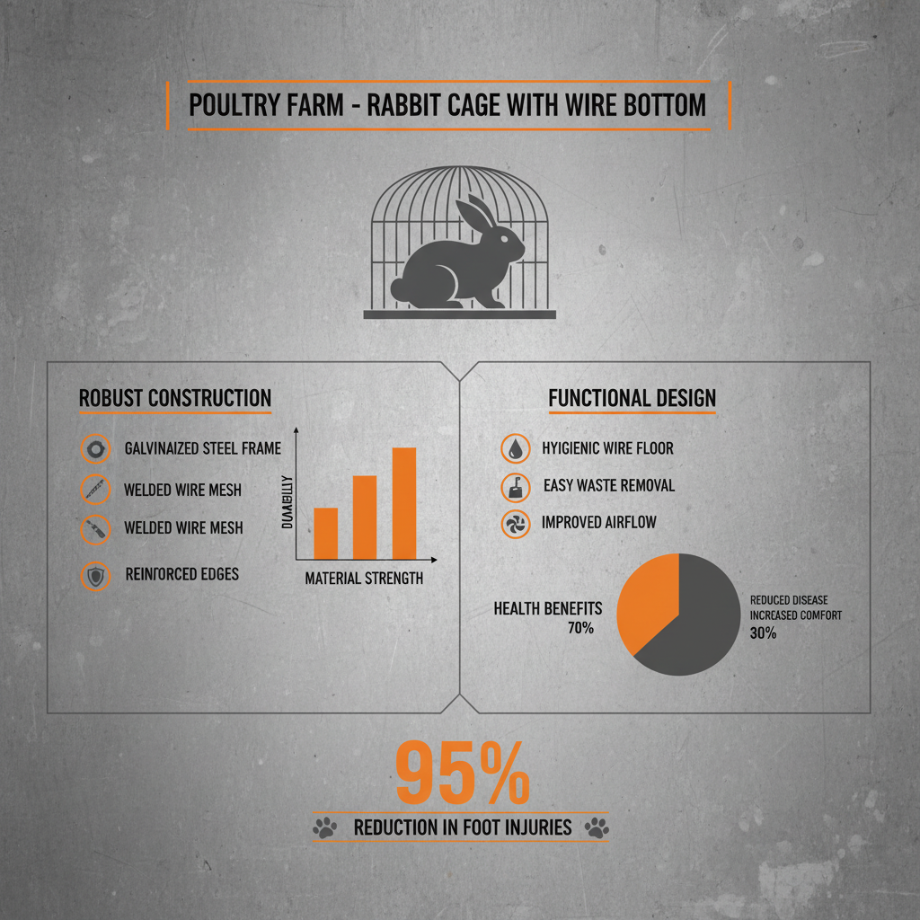 Efficient Rabbit Cage with Wire Bottom for Commercial Breeding