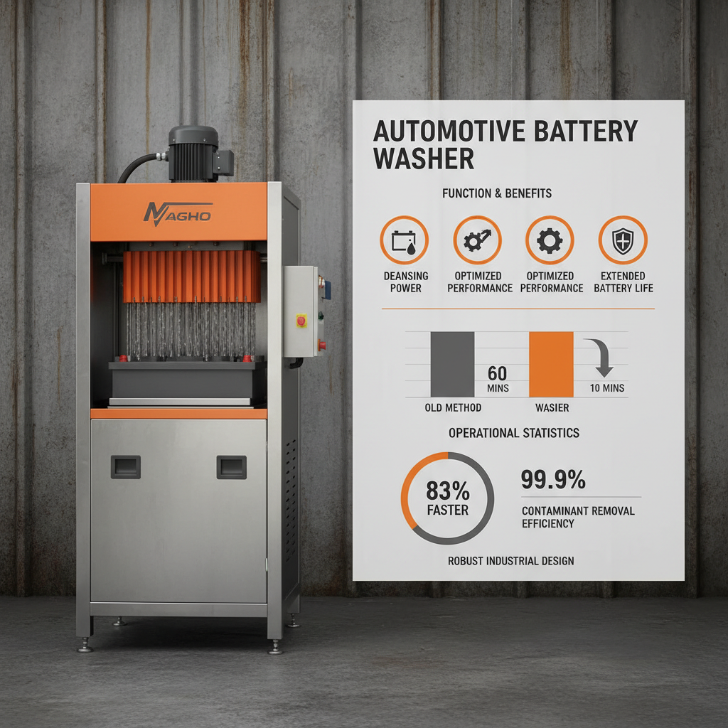 Industrial Car Battery Washer for Automotive Energy Maintenance