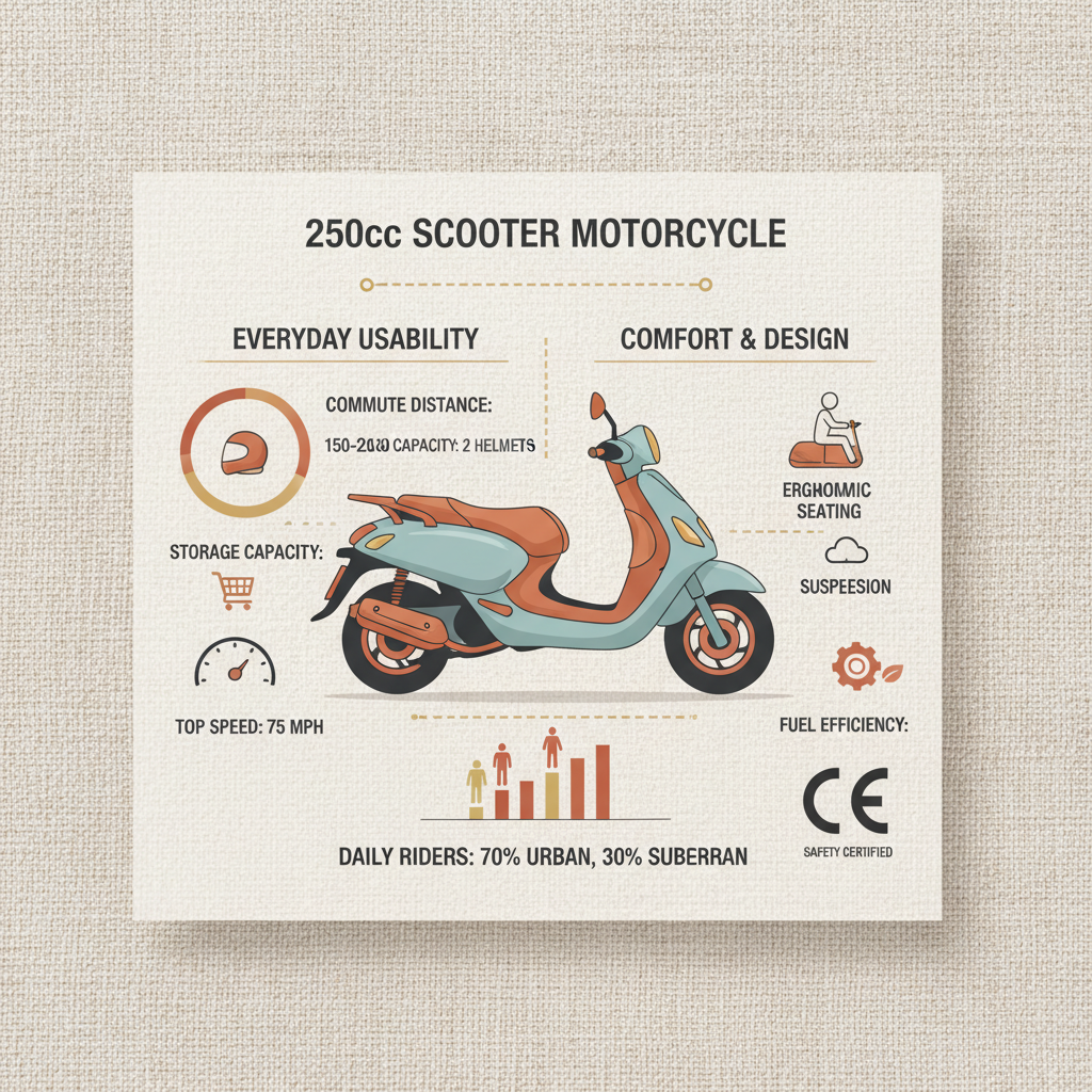 Benefits and Features of the 250cc scooter motorcycle for Urban Use