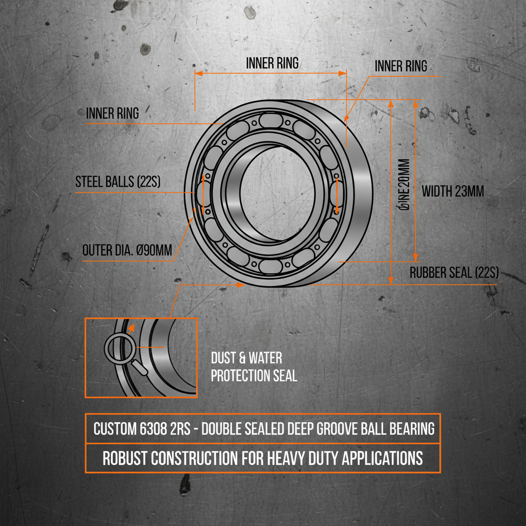 Industrial Precision and Reliability with custom 6308 2rs Bearings