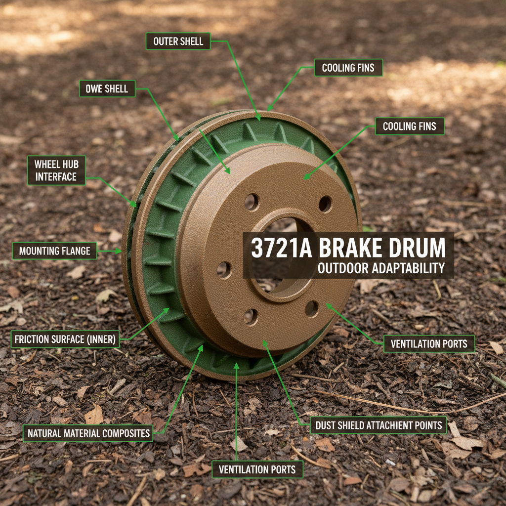 High Performance 3721a brake drum for Heavy Duty Braking Systems