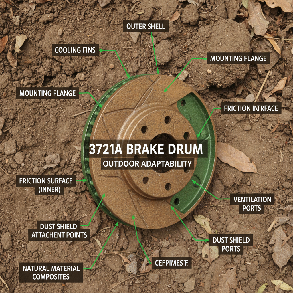 High Performance 3721a brake drum for Heavy Duty Braking Systems