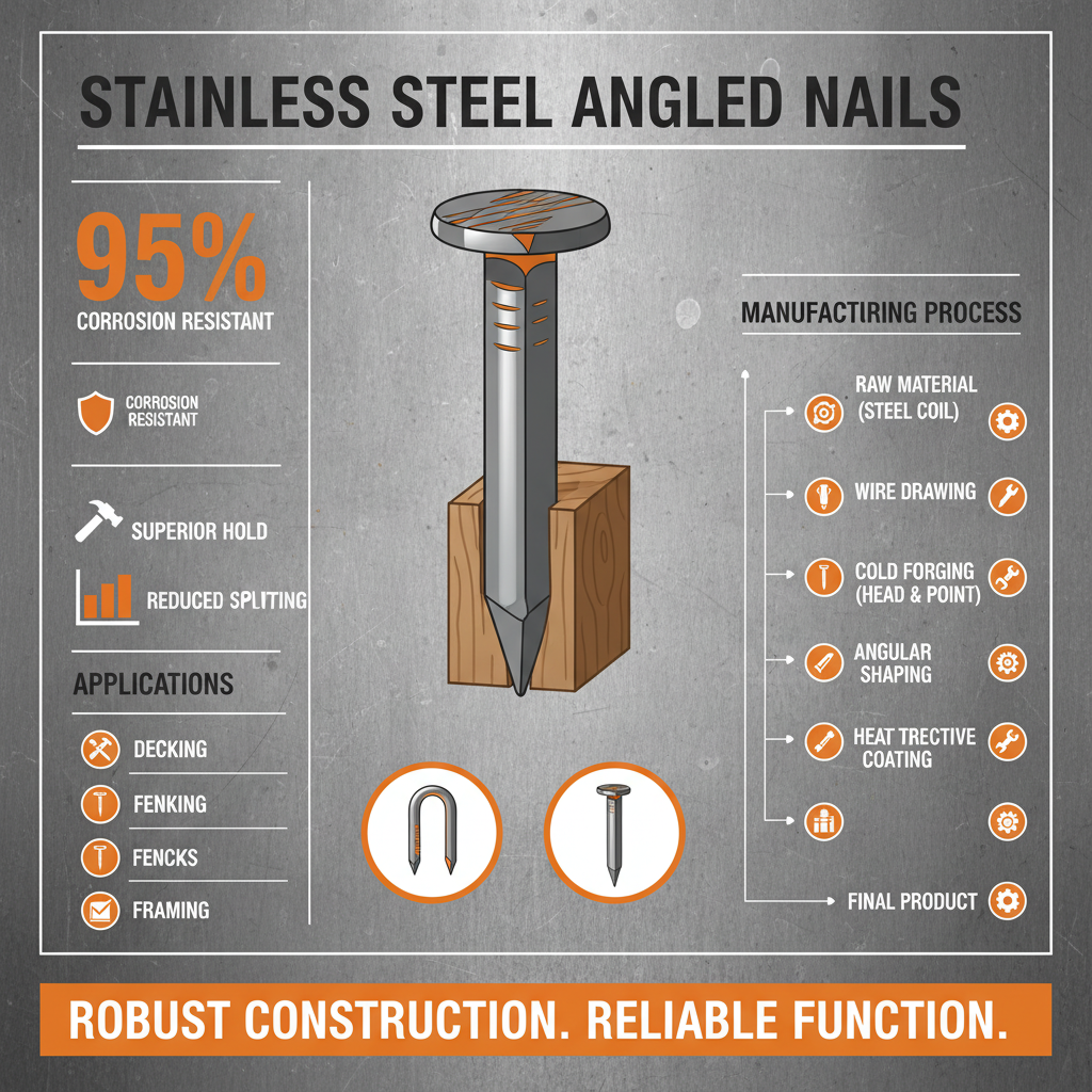 High Performance Stainless Steel Angled Nails for Construction