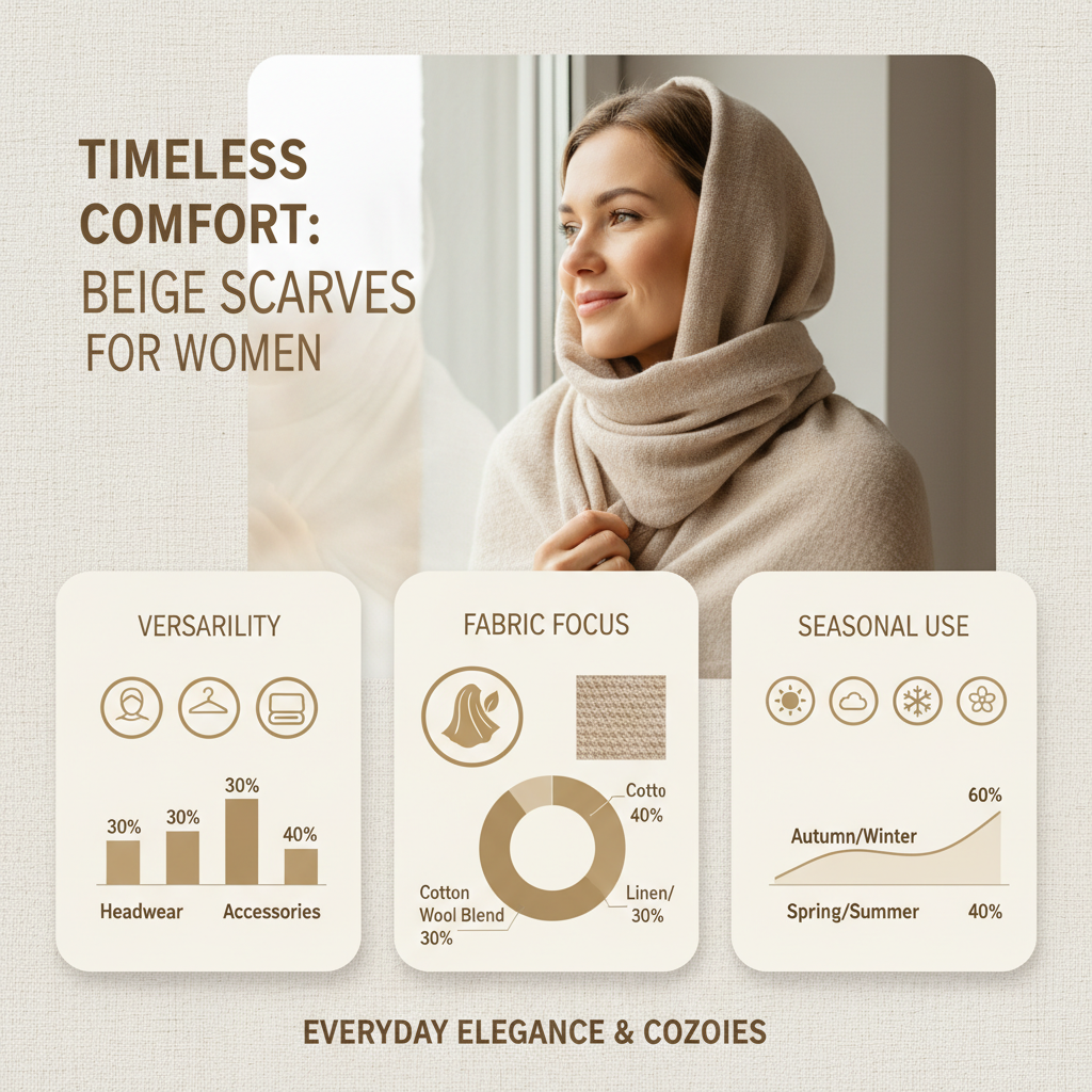 Versatile Beige Scarf Womens Accessories for Elegant Fashion