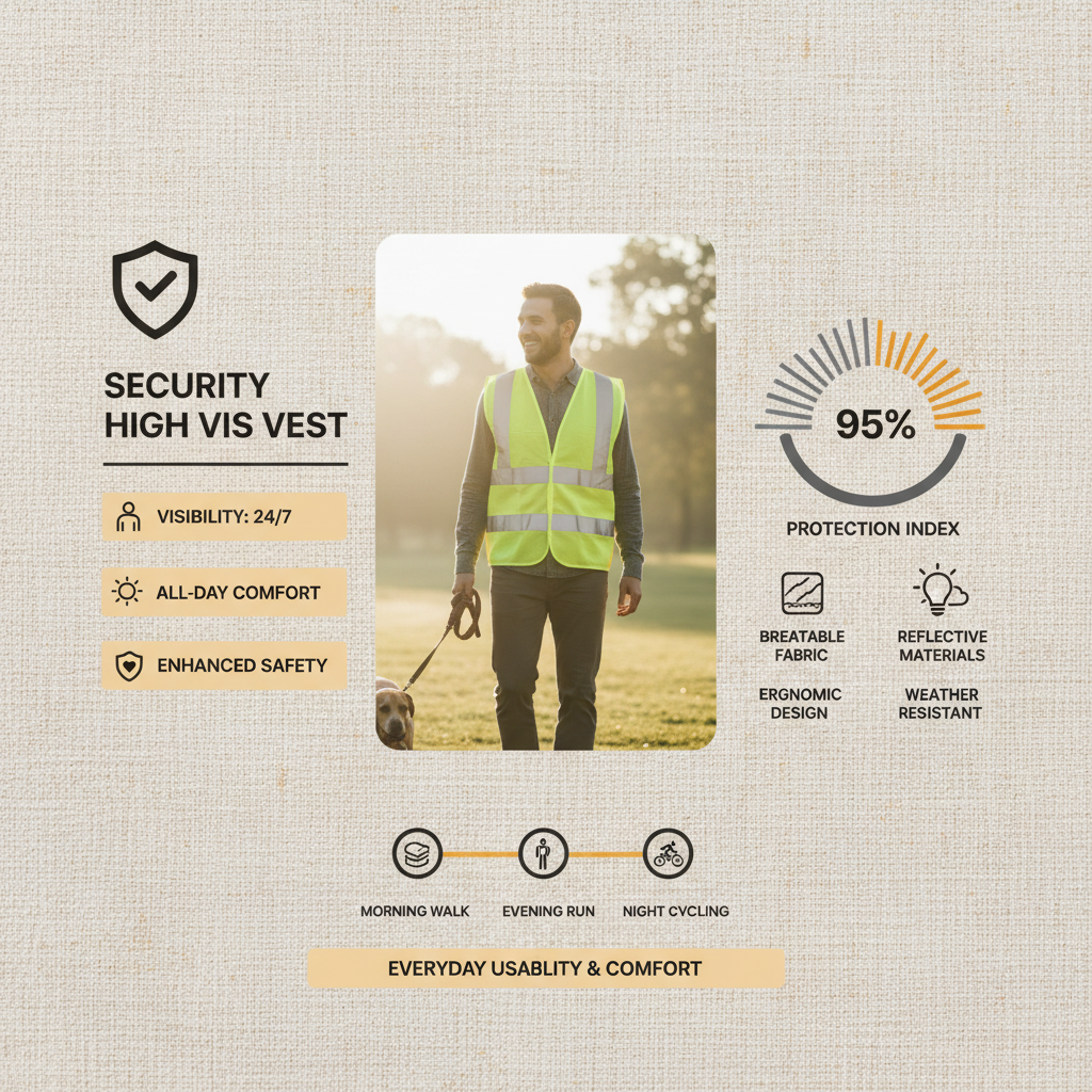Professional Security High Vis Vest for Industrial Safety Gear
