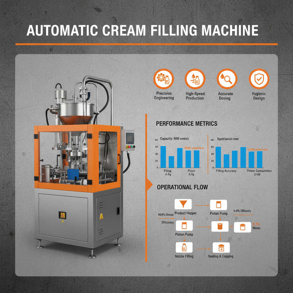 Efficient Industrial Automatic Cream Filling Machine for Food Production