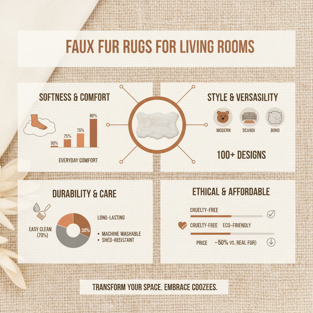 Luxury Faux Fur Rugs for Living Room and Modern Interior Design