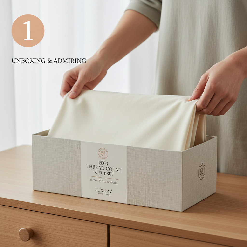 Luxury 2000 thread count sheet set for Premium Sleep Experience