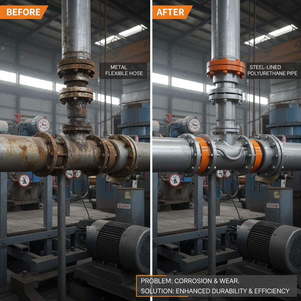 Industrial Polyurethane Lined Pipe for Abrasion Resistant Transport