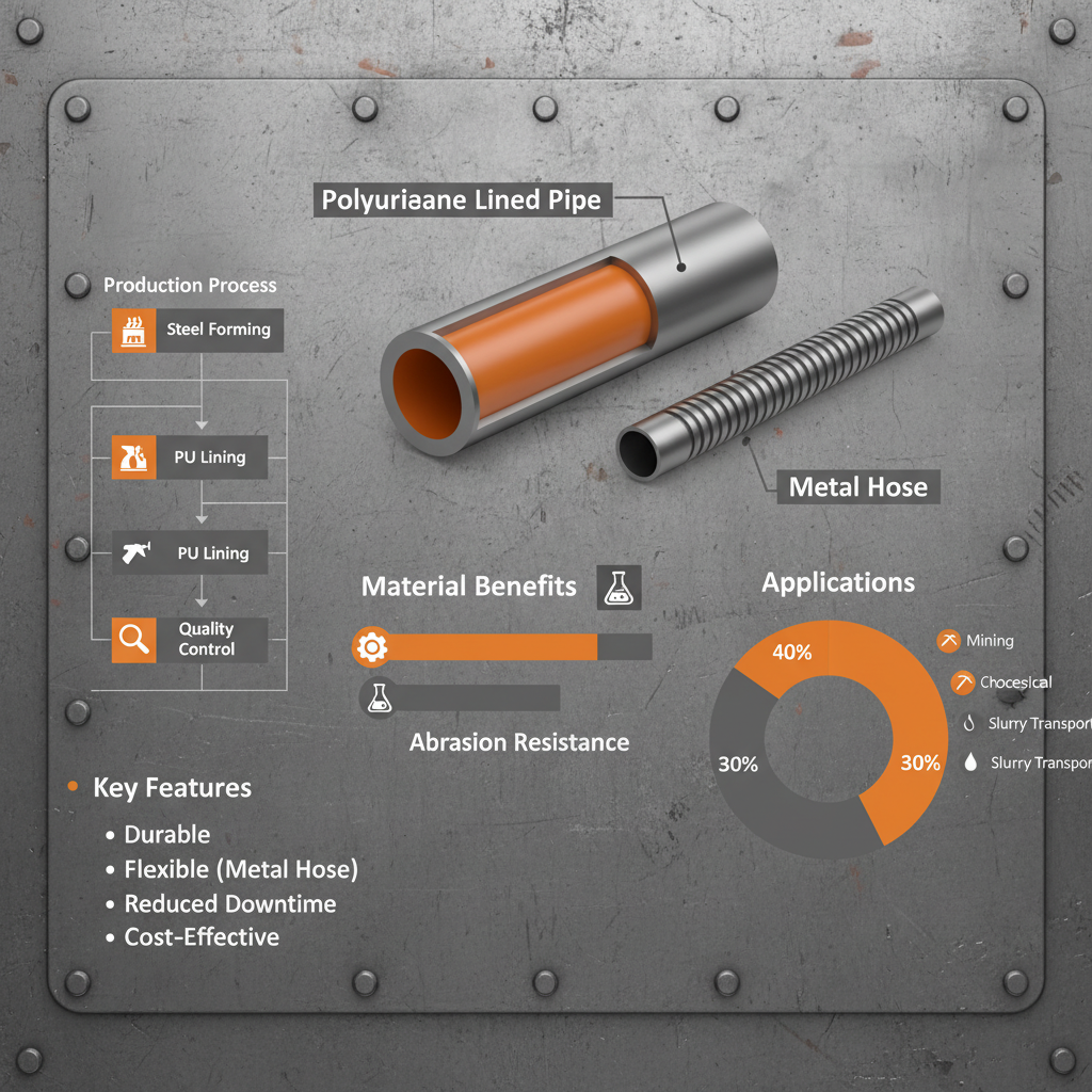 Industrial Polyurethane Lined Pipe for Abrasion Resistant Transport