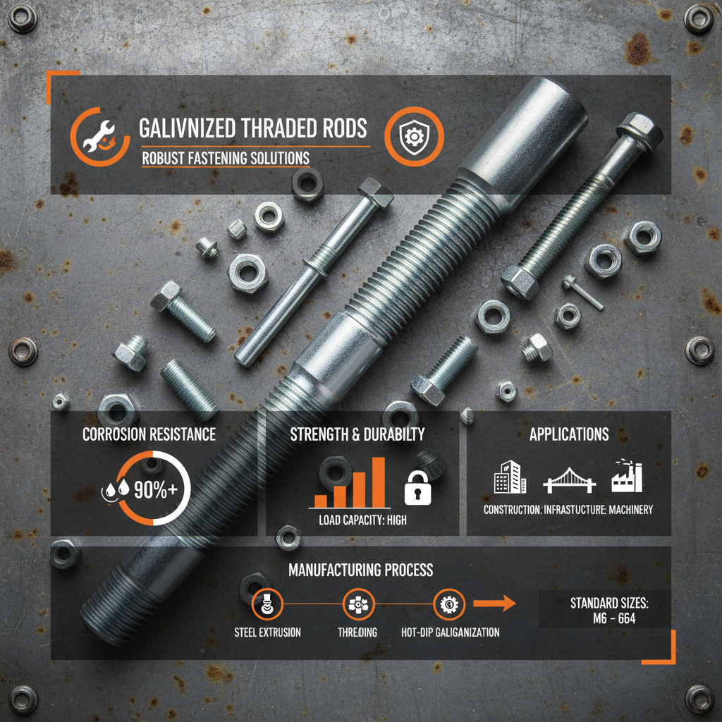 High Quality Galvanised Threaded Rod for Industrial Construction