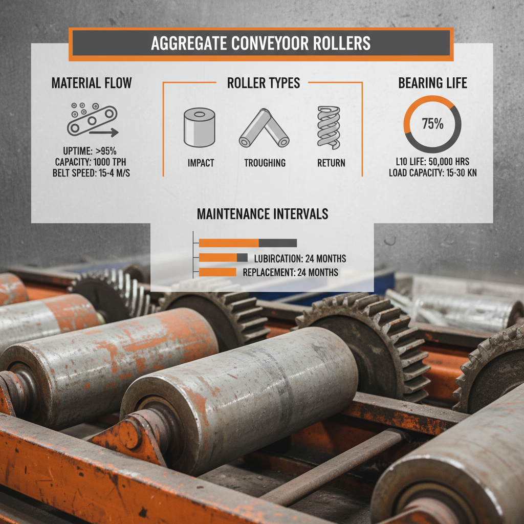 High Performance Aggregate Conveyor Rollers for Material Handling