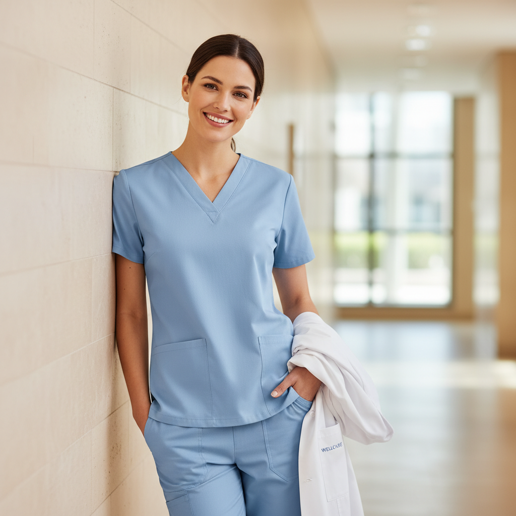 High Quality Cotton Hospital Scrubs for Medical Professionals