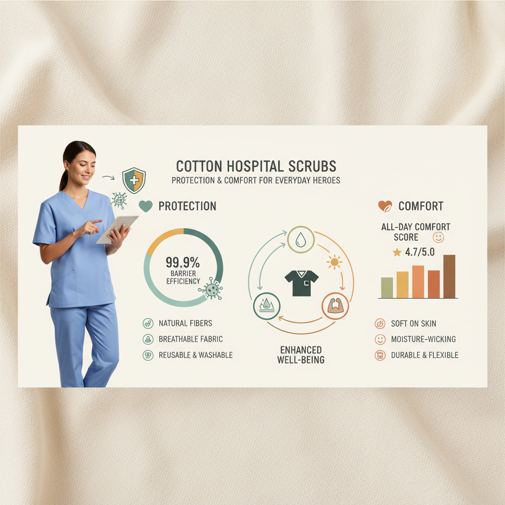 High Quality Cotton Hospital Scrubs for Medical Professionals