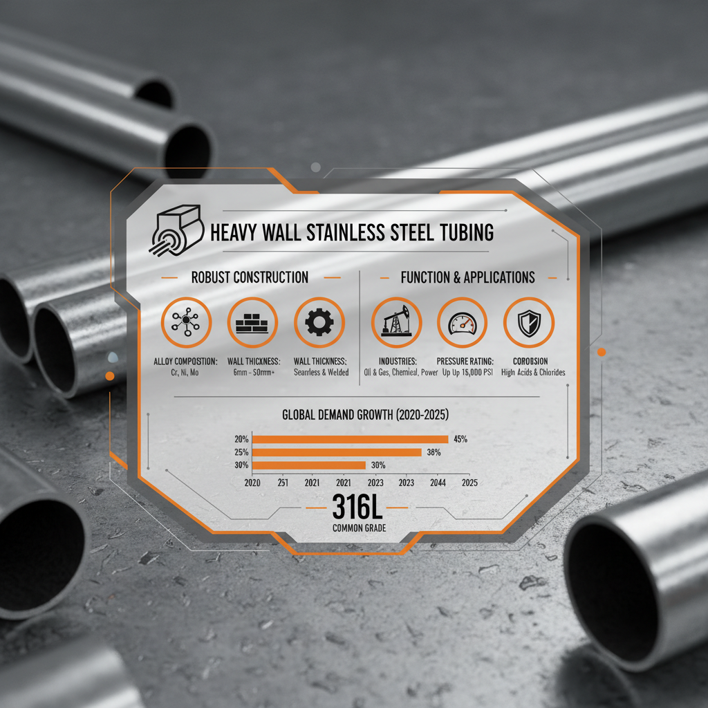 High Pressure Heavy Wall Stainless Steel Tubing for Industrial Use
